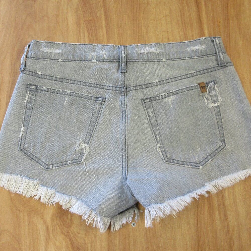 JOE'S JEANS Gabrielle Cut Off Jean Shorts Sz 27 Grey Gray Distressed Denim Jorts